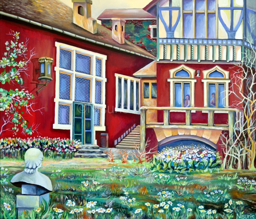 Sweden country side - acrylic painting