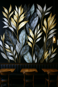 Dark foliage - painting on wall