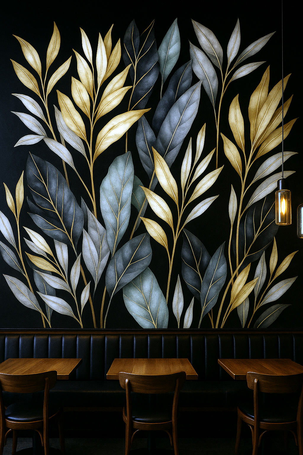 Dark foliage - how to paint a mural
