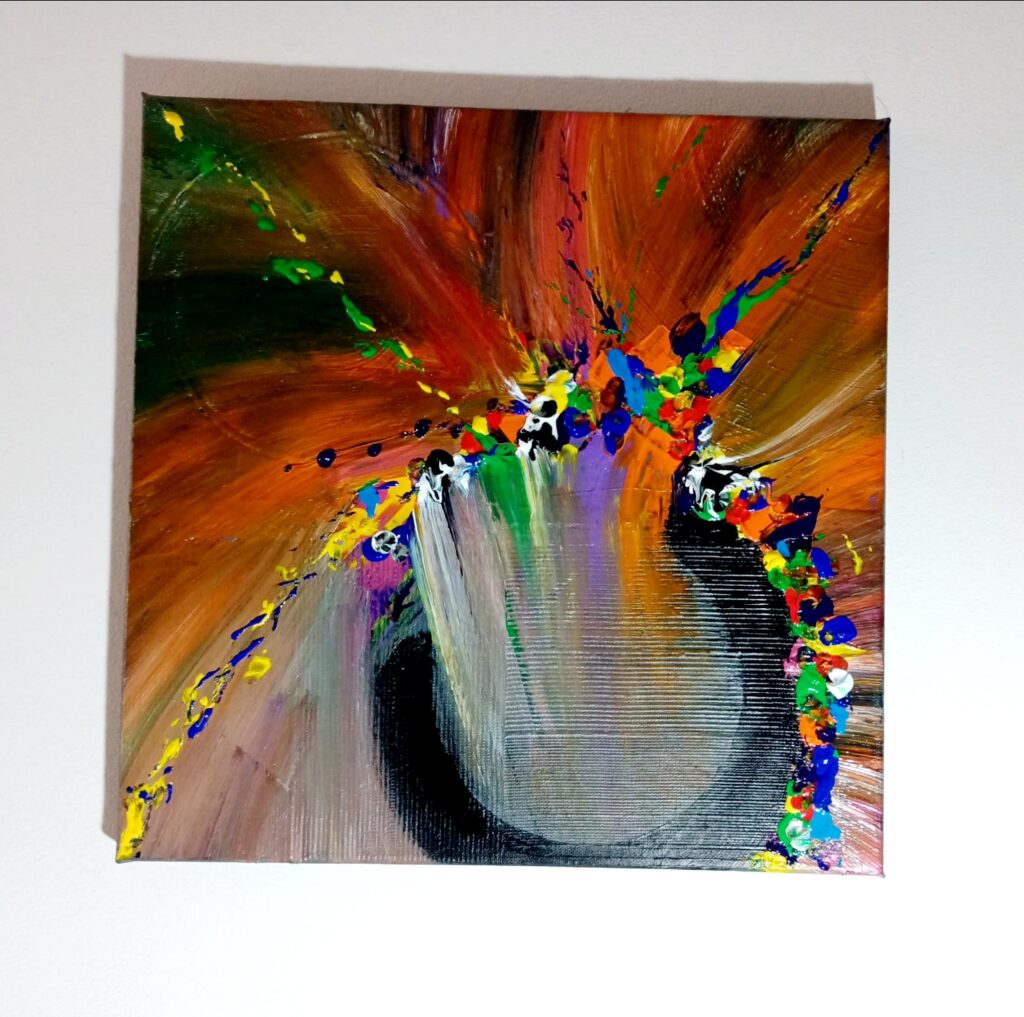 Splash of Red - acrylic painting Otilia ionela