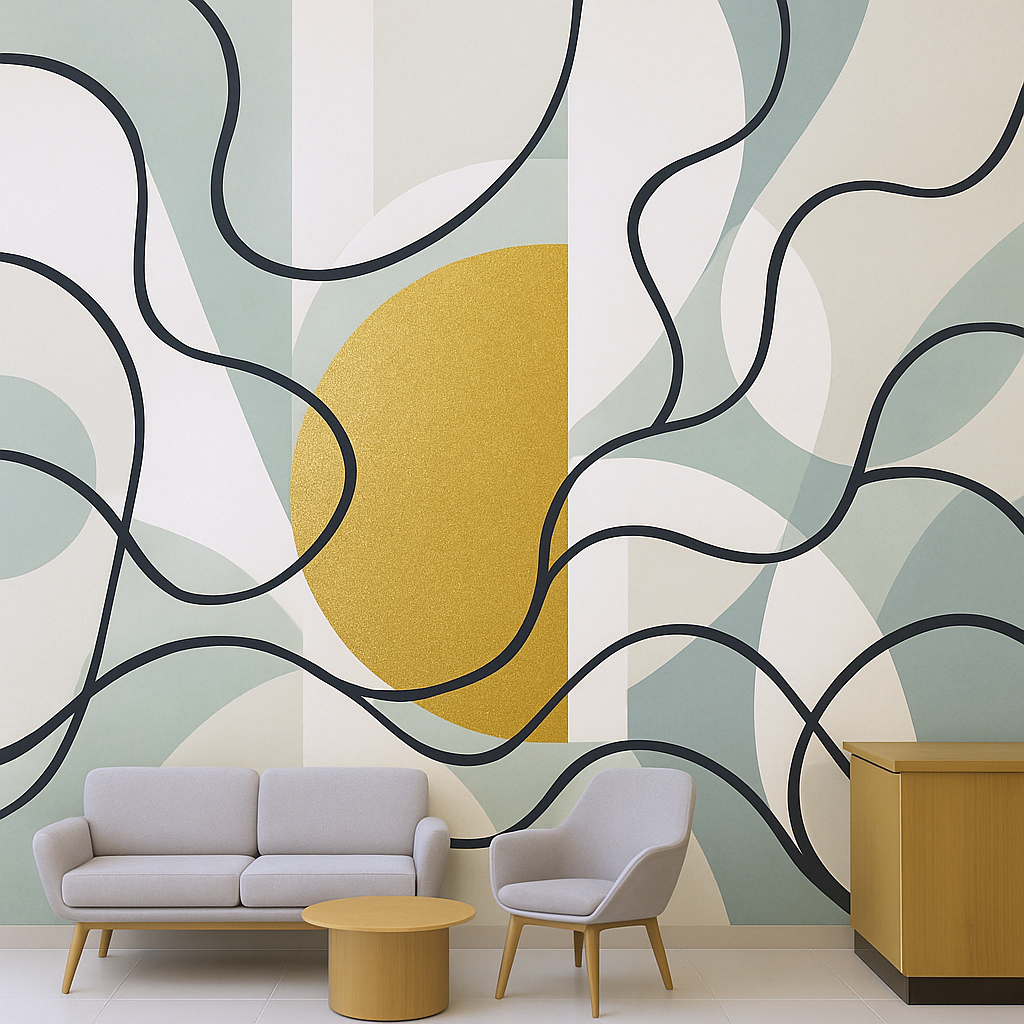 Golden Artdeco Linnear - how to paint a mural