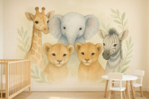 Jungle Animals - Mural on Wall