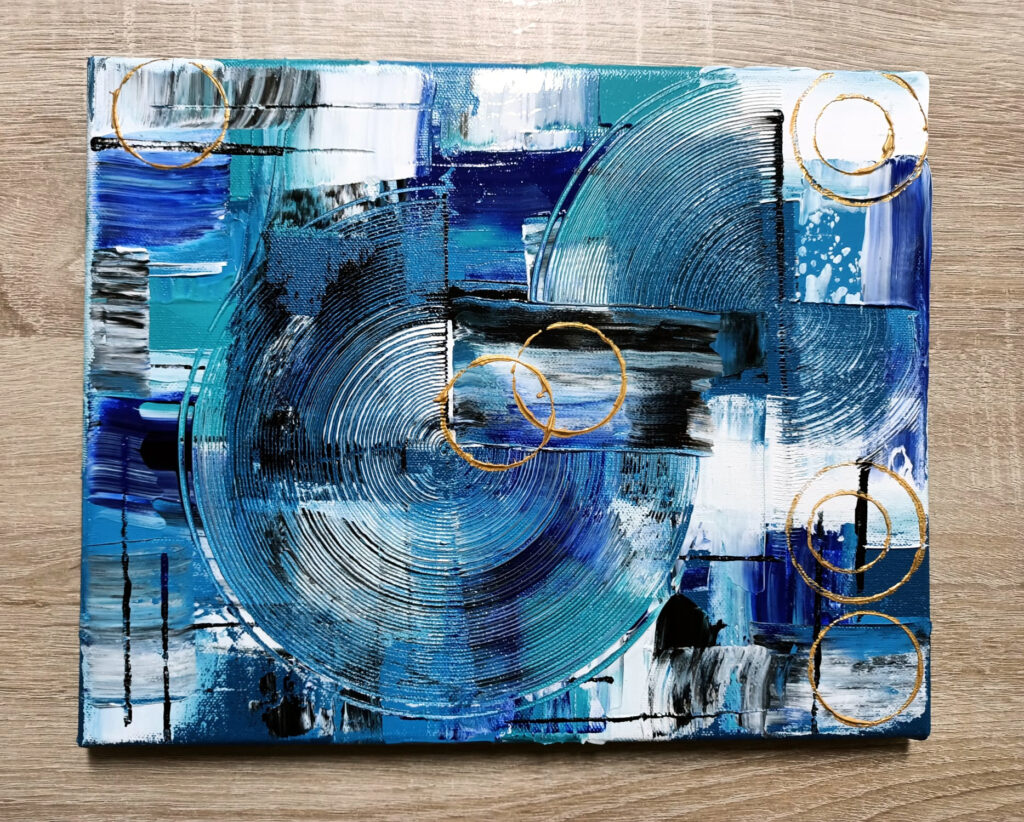 Blue Dreams -abstract acrylic painting
