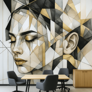 Sensual Feminine Mural Wall