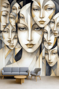 Feminine Grace -mural pinting on wall