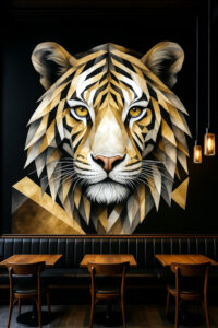 Tiger -Mural on wall