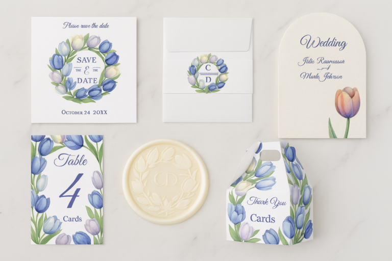 Quirky wedding stationery