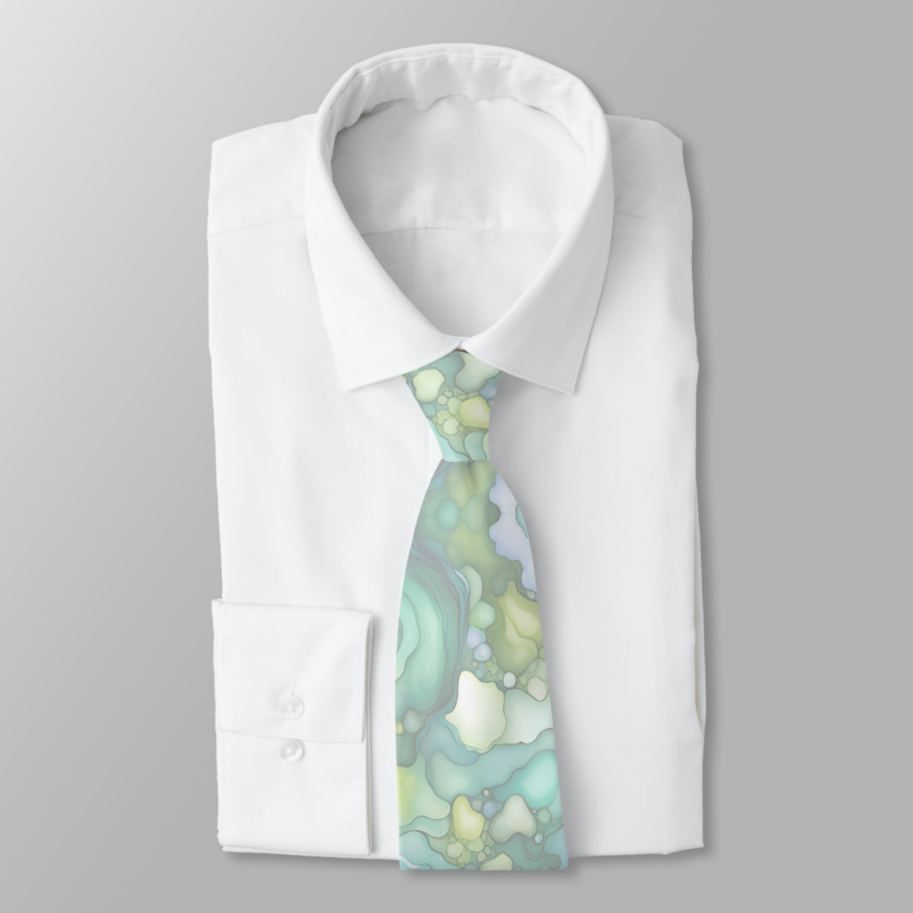 artistic neck ties design on shirt