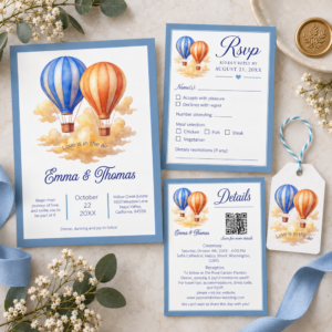 Love Is in the Air Hot Air Balloon Travel Wedding